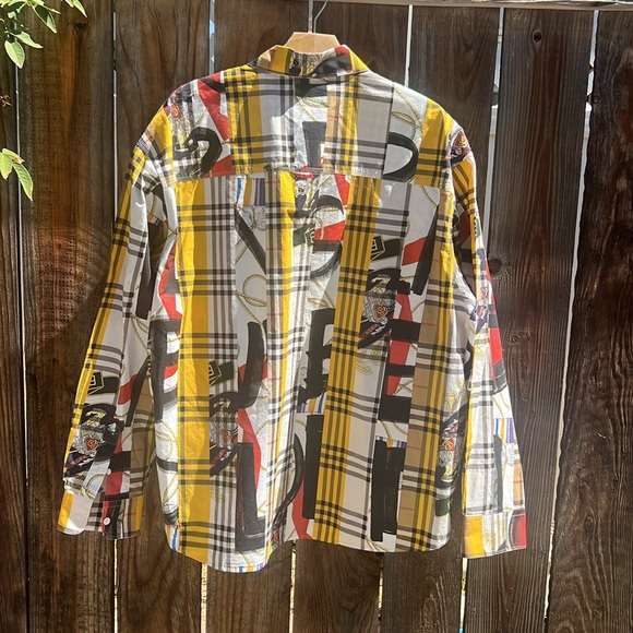 Burberry London Chester Mixed Printed Button Shirt.size Xl.💛 - Picture 2 of 16